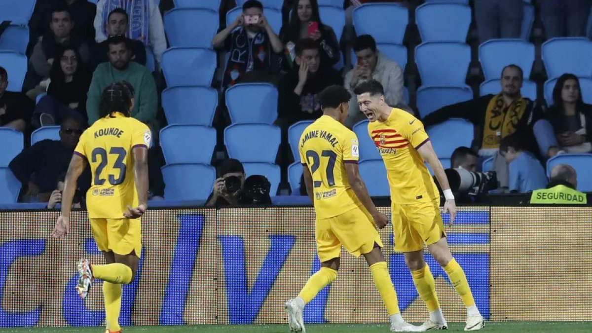 Robert Lewandowski rescata al Barcelona y le dio la victoria