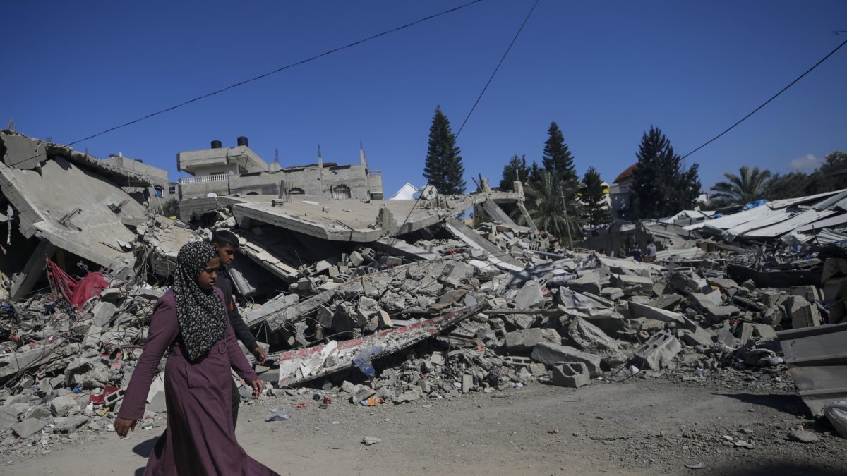 Imagen referencial de los edificios dañados en Gaza.