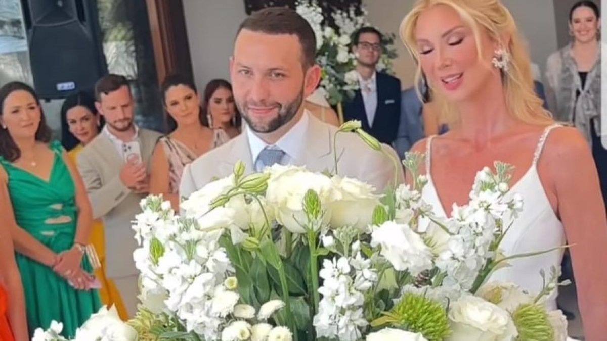 Soledad con su esposo.