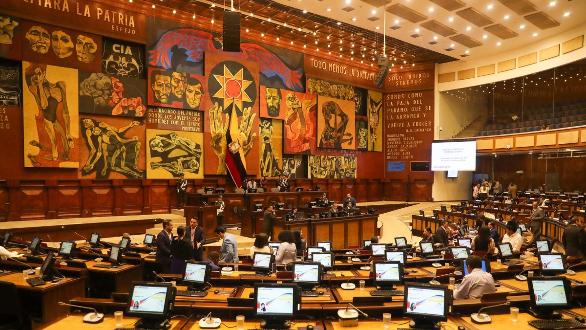 Fotografía de archivo de la Asamblea Nacional (Parlamento) de Ecuador, en Quito (Ecuador).