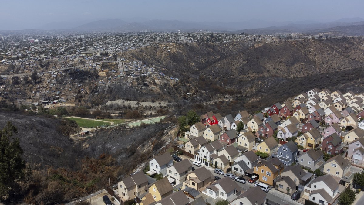 El barrio Botania, el 13 de febrero de 2024, en Quilpué a unos 20 km de Valparaíso