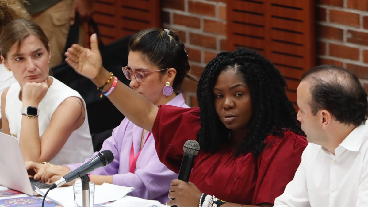 La vicepresidenta de Colombia, Francia Márquez, durante un acto para anunciar medidas sobre la atención y prevención de las violencias basadas en género en Cali