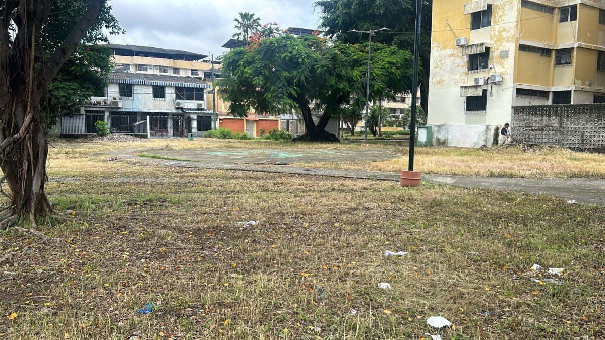 La Saiba. El parque recibió mantenimiento por parte de la comunidad.