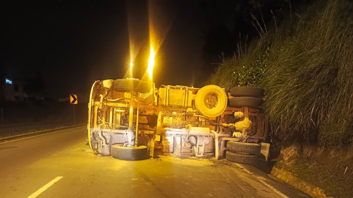 Escena del siniestro de tránsito.