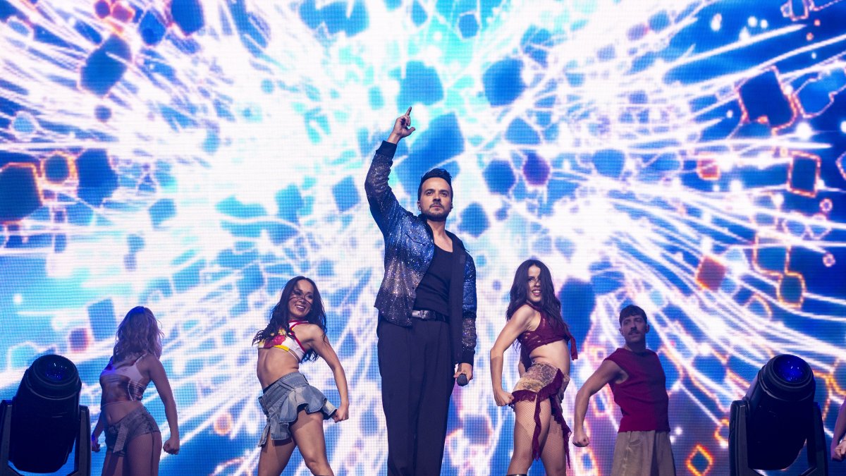 Luis Fonsi en su concierto en Madrid.