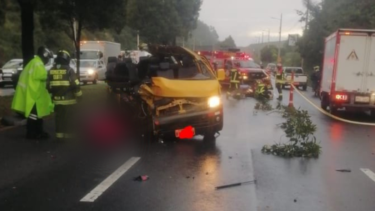 Lugar del accidente de tránsito.