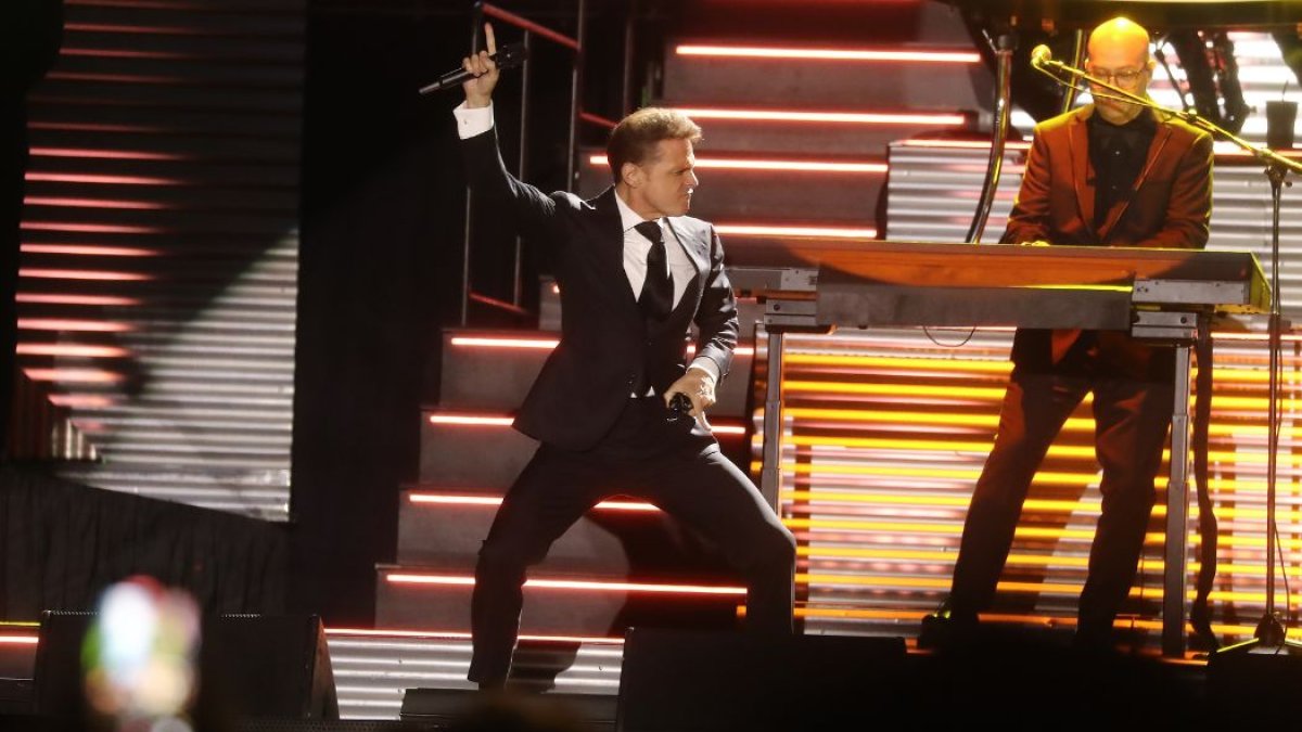 Luis Miguel durante su presentación en Quito.