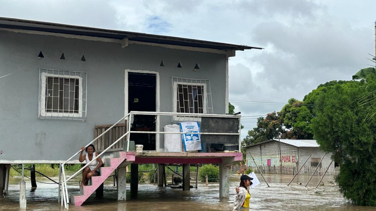 Las afectaciones de la inundación en Colimes.