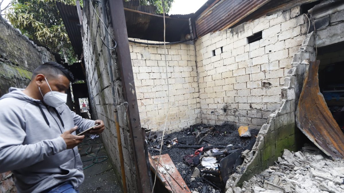 Así quedó el lugar donde ocurrió el incendio.
