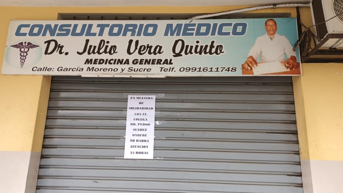 Varios consultorios médicos y centros de salud particulares de Vinces decidieron suspender la atención por el secuestro de un doctor, el 23 de febrero.