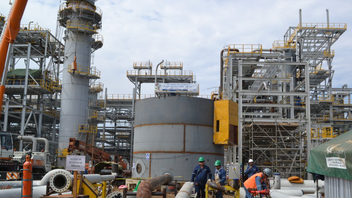 Empresa.- Las instalaciones de la empresa petrolera estatal de Bolivia.