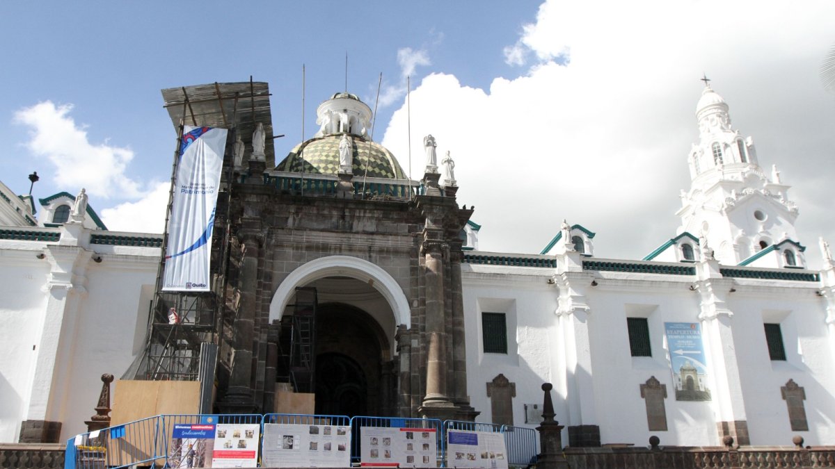 Obra. La fachada de la Catedral es parte del proyecto de restauración