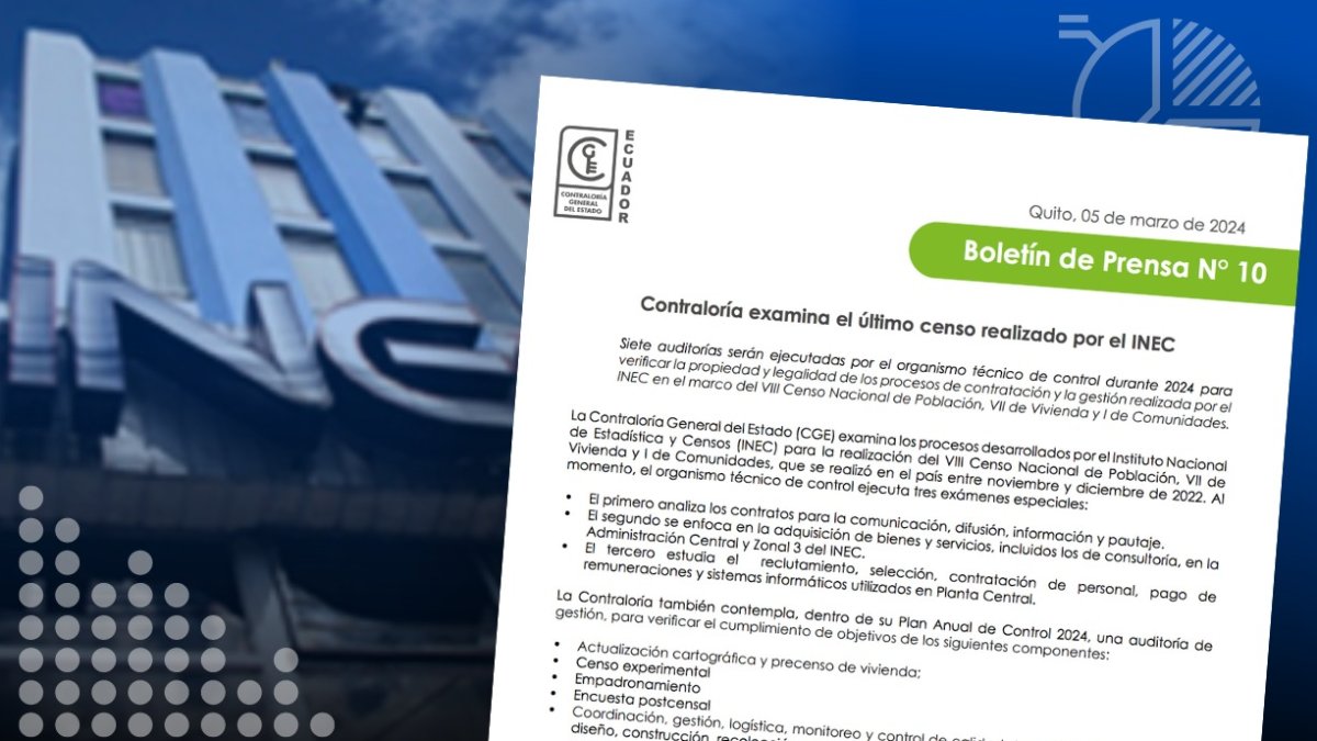 Contraloría pone su lupa en procesos ejecutados para llevar a cabo el Censo Poblacional 2022.