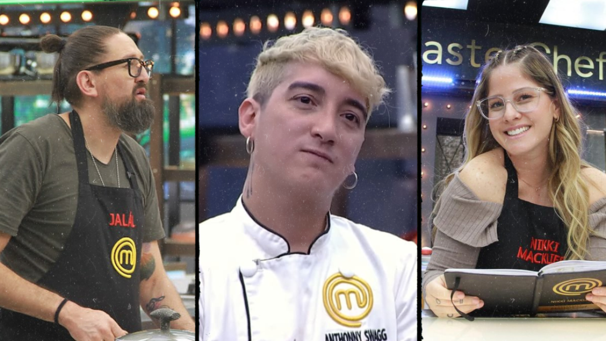 Los tres finalistas de MasterChef Celebrity Ecuador.
