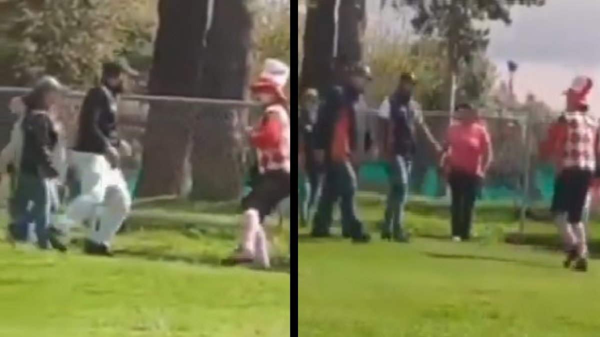 Imágenes del incidente entre funcionarios municipales y un payaso fue grabado en Quito.