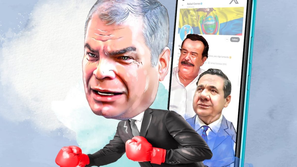 Rafael Correa se ha referido a Pablo Muentes y a Jaime Nebot en sus redes sociales.