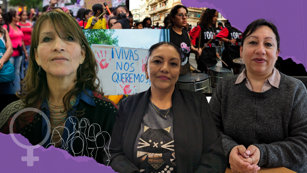 Activistas ecuatorianas en España.