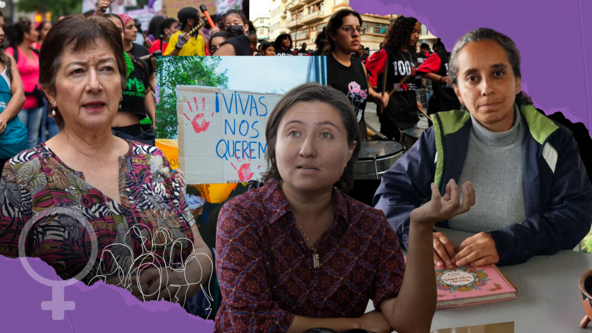 Activistas quiteñas.