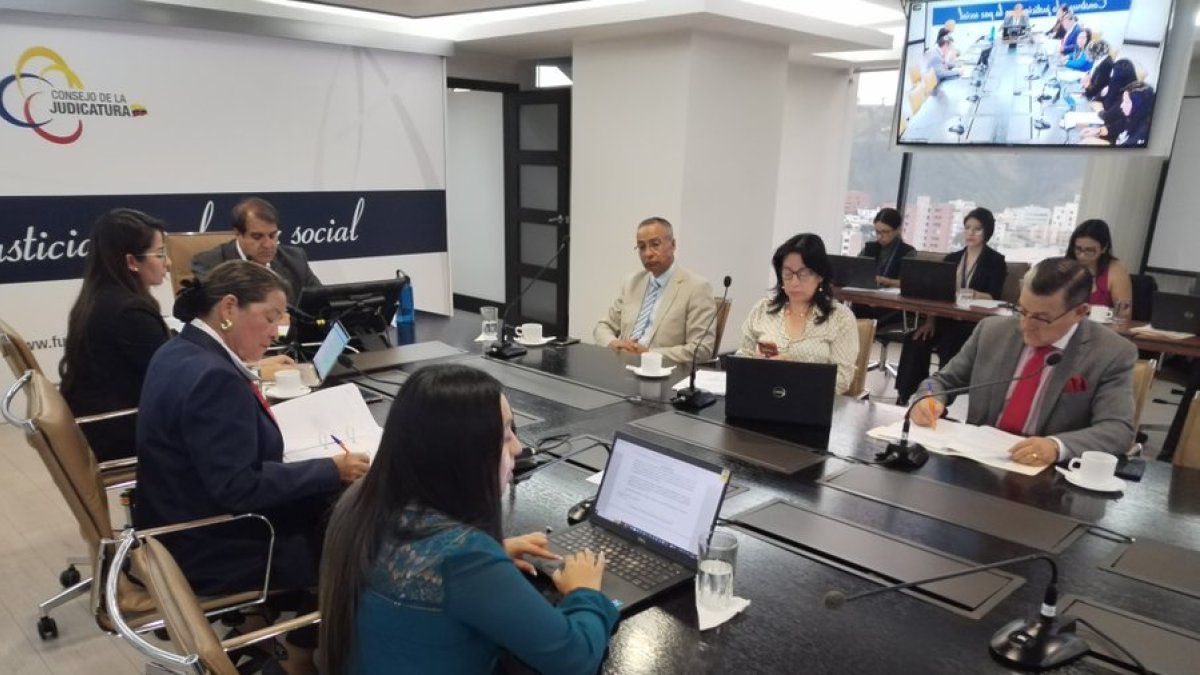 Sesión del Consejo de la Judicatura del Guayas.