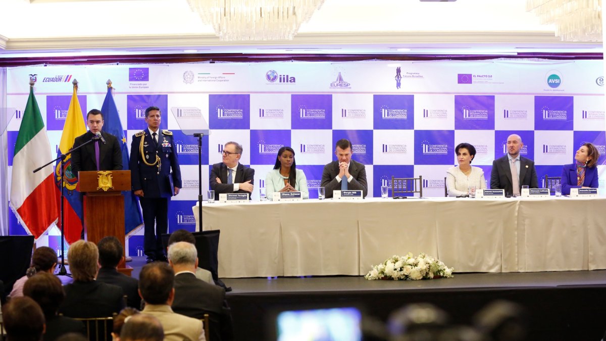 El presidente Daniel Noboa participó en la II Conferencia Internacional de Consenso de Seguridad Penitenciaria y Ciudadana en Ecuador.