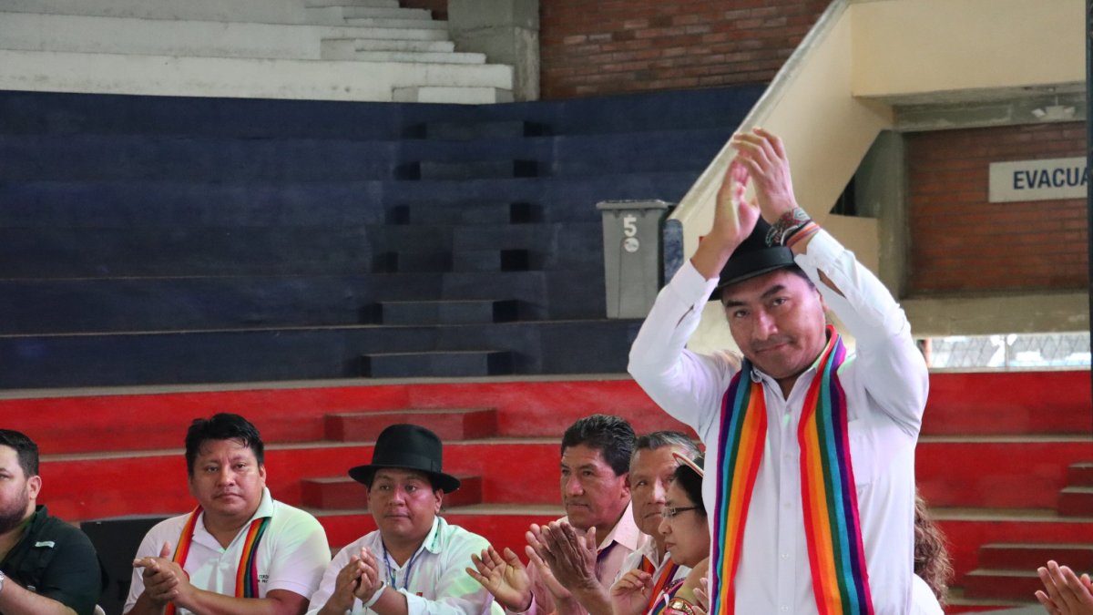 Leonidas Iza es presidente de la Confederación de Nacionalidades Indígenas del Ecuador.