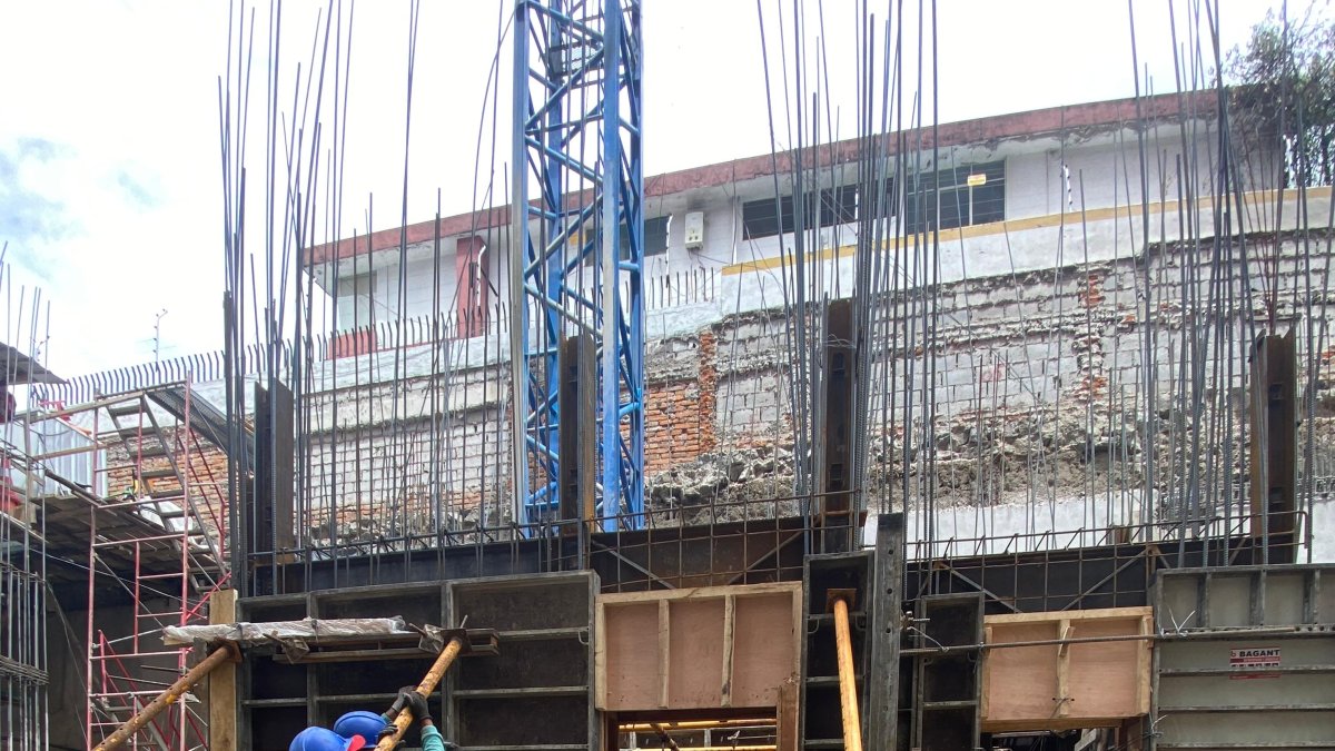 Edificación. Una de las obras de construcción que se realiza en Ecuador.
