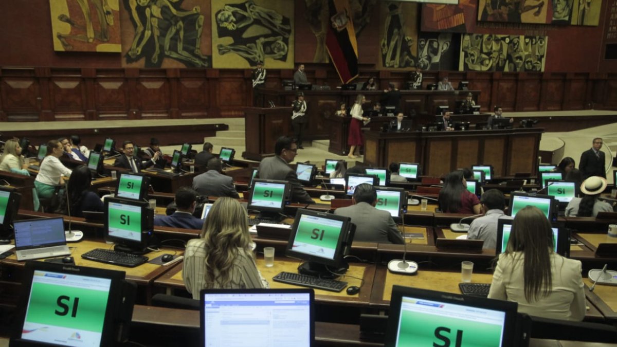 Votación para las reformas sobre la seguridad social en el Pleno de la Asamblea.