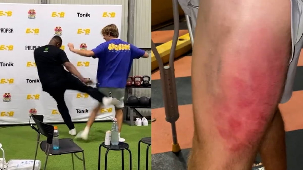 Patada de Luchador de UFC a aficionado