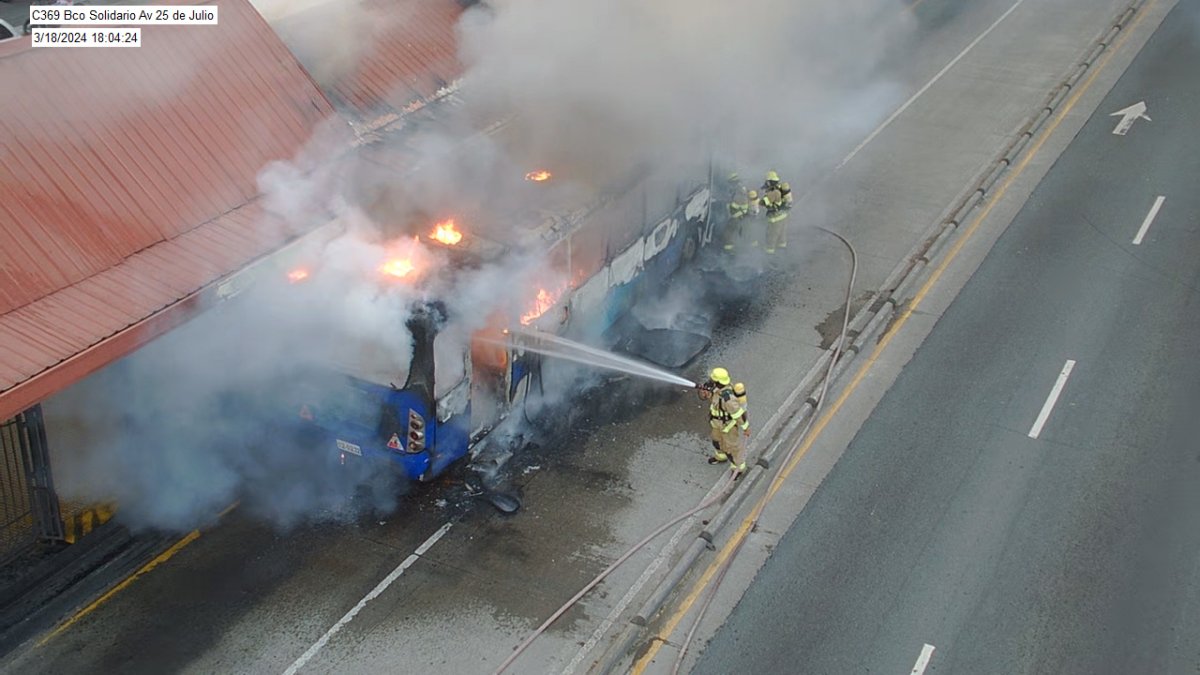 El incendio se registró en la avenida 25 de Julio, la tarde de este lunes 18 de marzo.