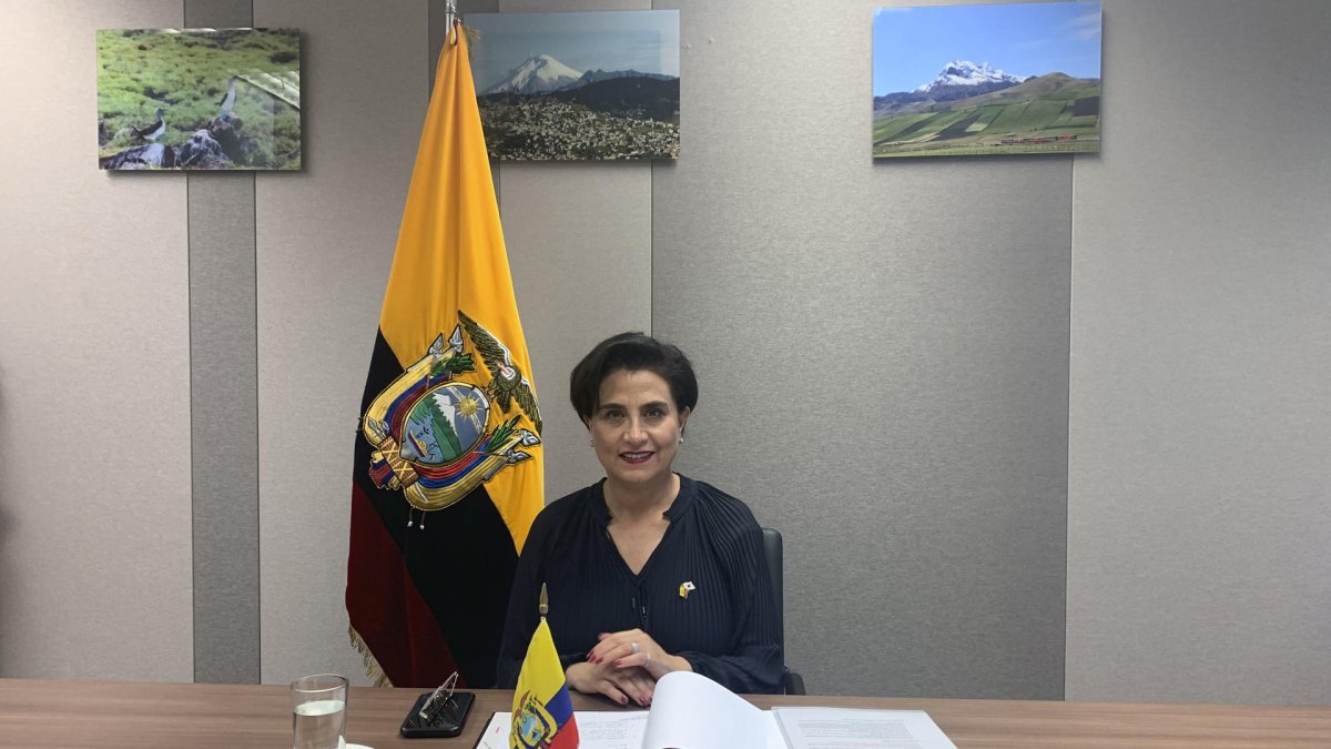 La canciller de Ecuador, Gabriela Sommerfeld, durante la entrevista con EFE en Seúl en la que calificó de 