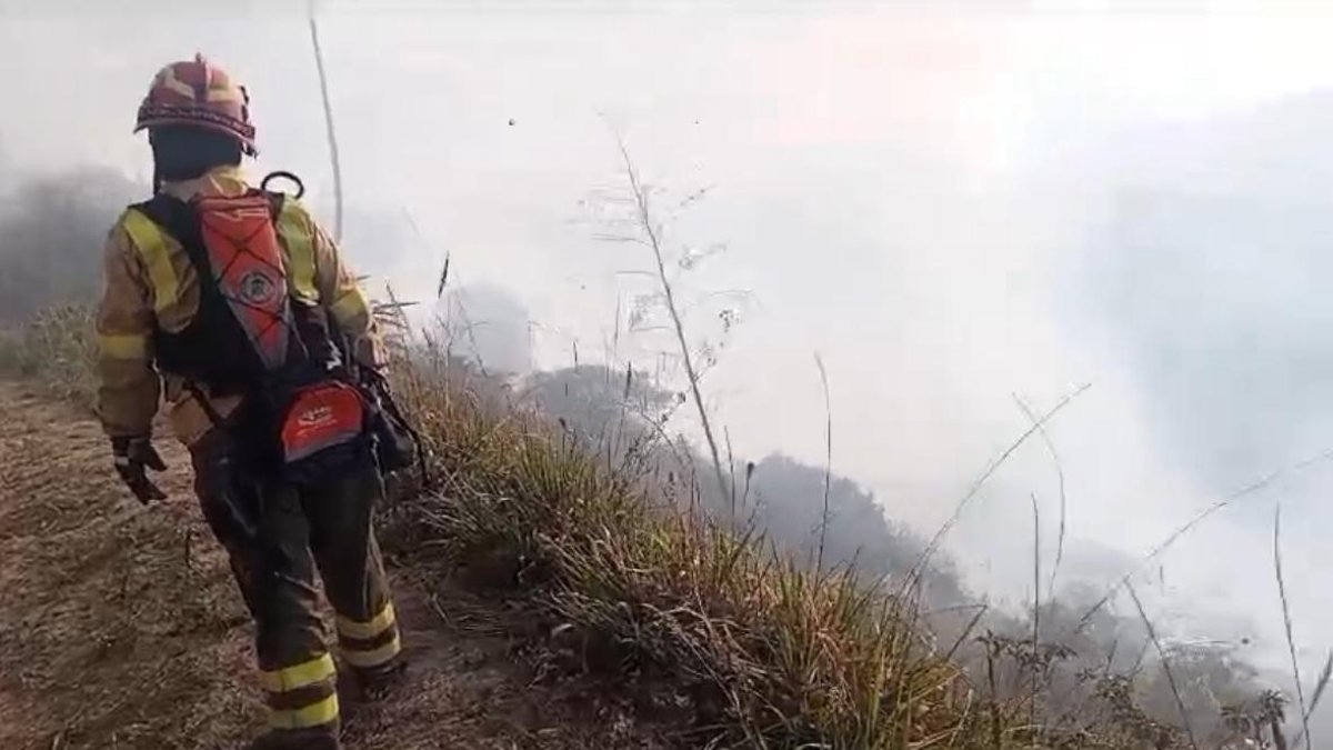21 efectivos del Cuerpo de Bomberos se encargaron de apagar el fuego.