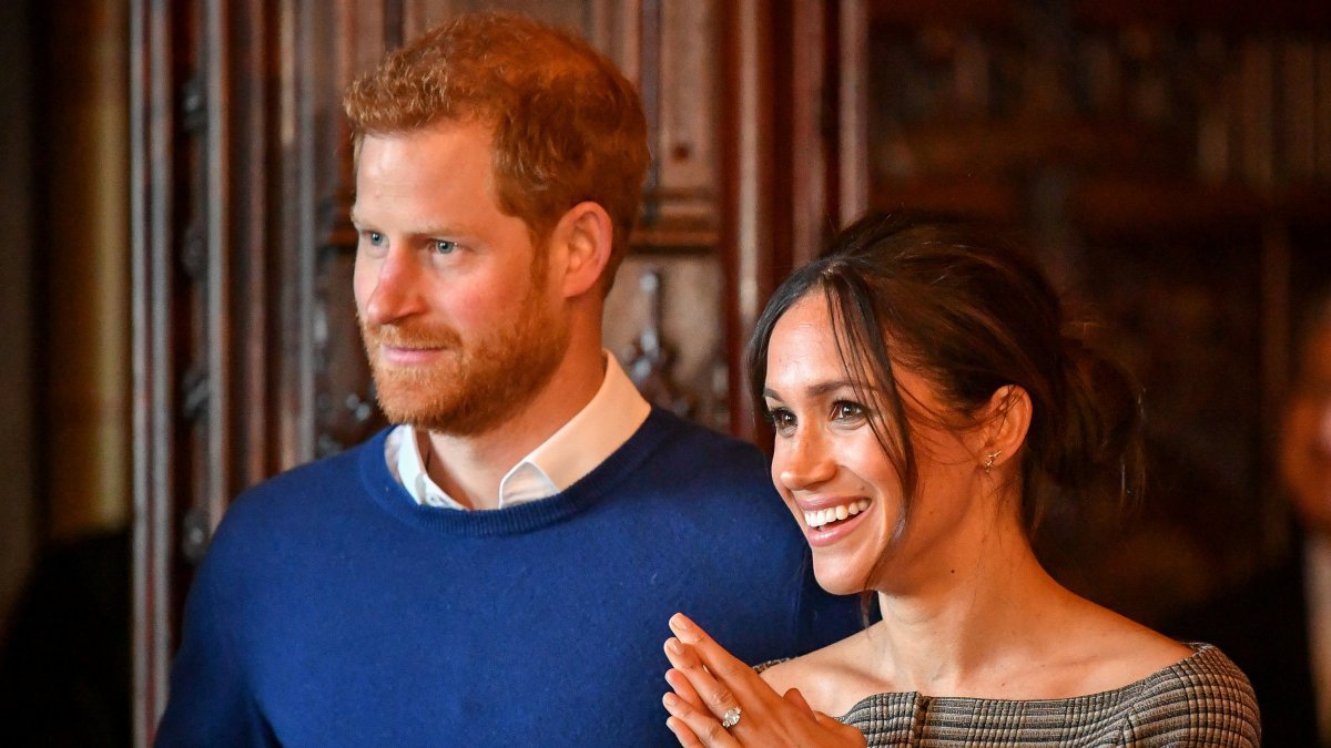 El príncipe Harry con Meghan.