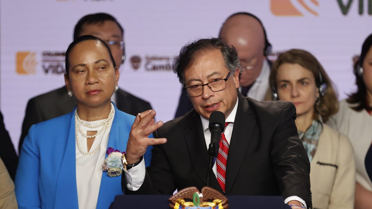El presidente de Colombia, Gustavo Petro, en una de sus actividades públicas recientes.