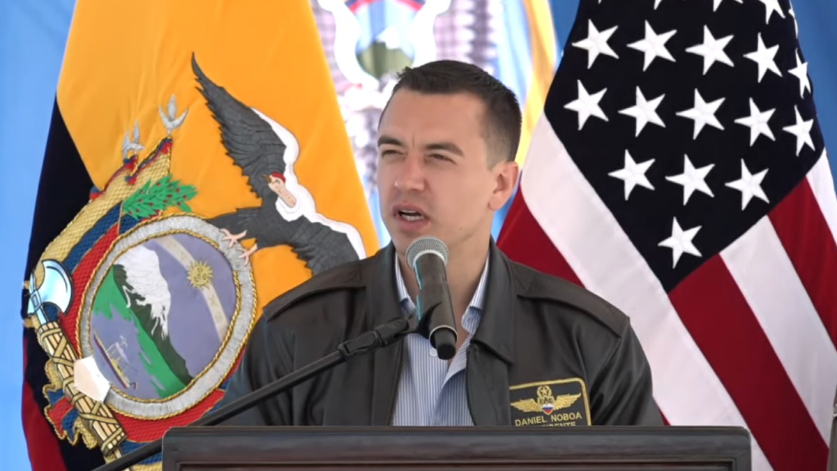 Desde Cotopaxi, el presidente Daniel Noboa también habló de la presencia de narcoterrorismo en las instituciones públicas.