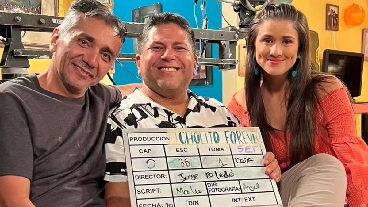 Jorge con Eddie González y Elba González.