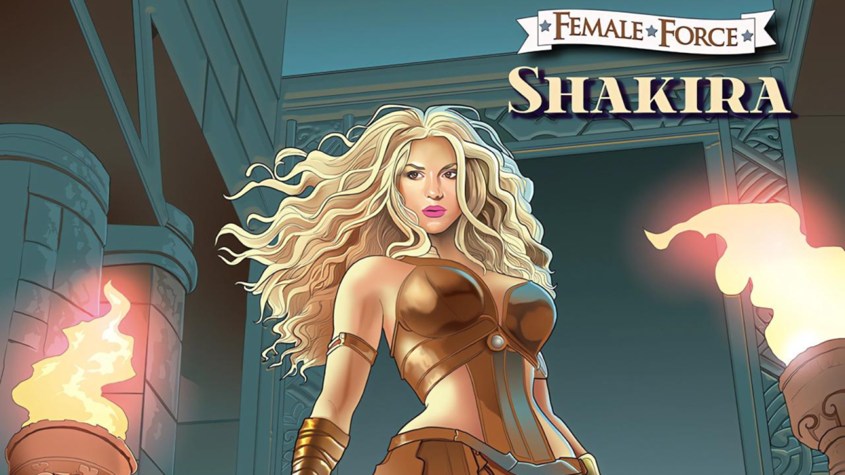 Fotografía cedida por TidalWave Productions donde se muestra la portada del cómic dedicado a la cantante colombiana Shakira por la serie 'Female Force'.
