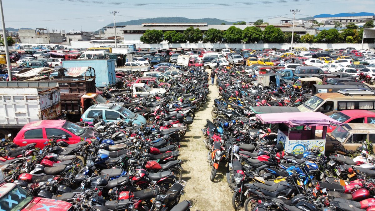 Vista del centro de retención vehicular.