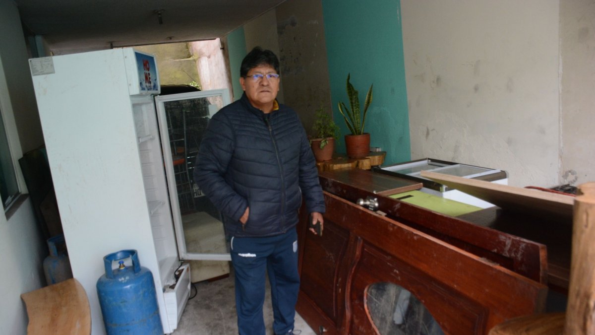 Patricio Sanguña ha sido afectado dos veces por los aluviones.