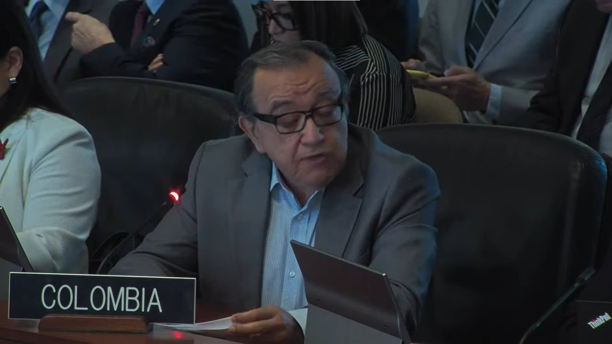 El representante de Colombia ante la OEA fue el encargado de motivar su proyecto de resolución.