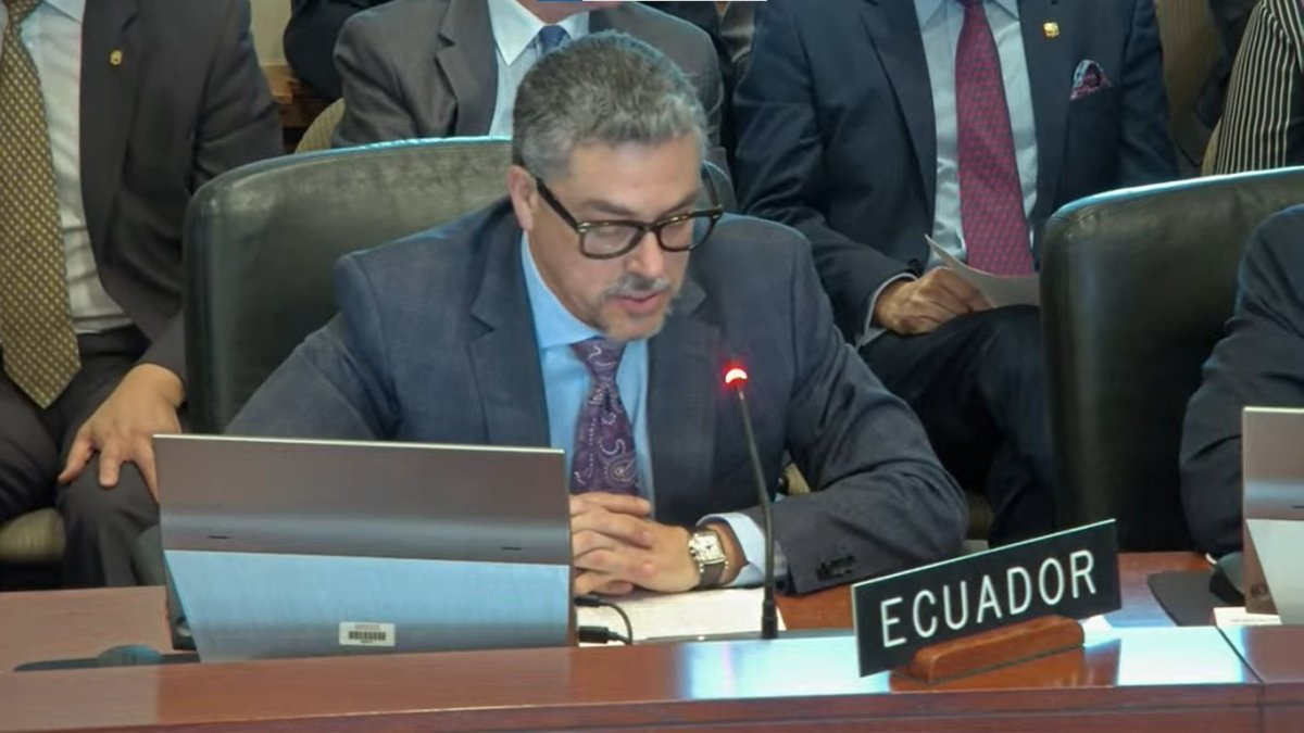 Ecuador fue el único país que votó en contra de la resolución impulsada por Colombia que condena la incursión a la Embajada de México en Quito.