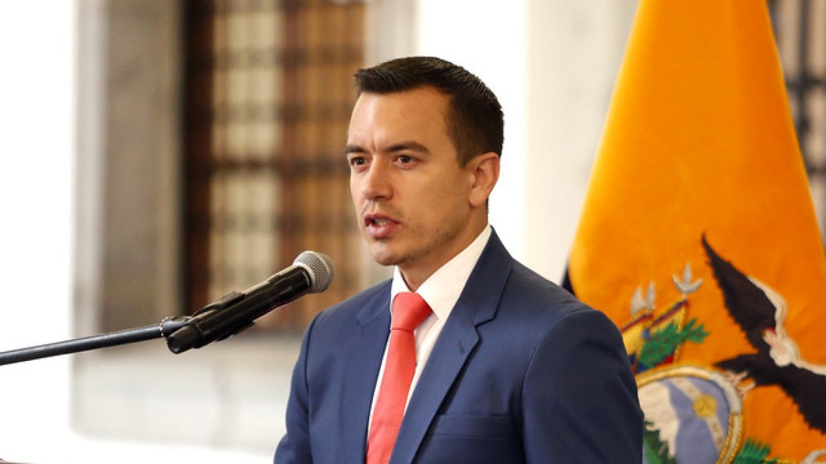 El presidente de la República, Daniel Noboa.