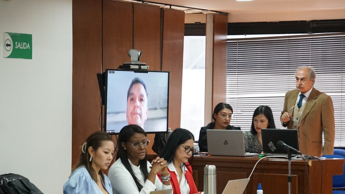 Audiencia de recepción  de testimonios anticipados. En videollamada: Wilman Terán.