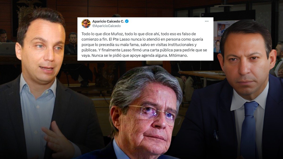 El exconsejero de Presidencia, Aparicio Caicedo, rechazó el testimonio del exvocal de la Judicatura, Xavier Muñoz; lo tachó de mitómano. 
