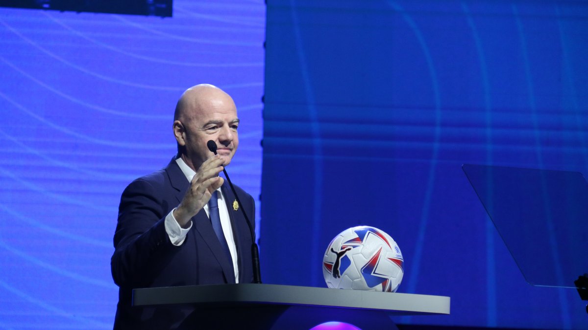 El presidente de la FIFA, Gianni Infantino, intervino previo al 78 Congreso Ordinario de la Conmebol