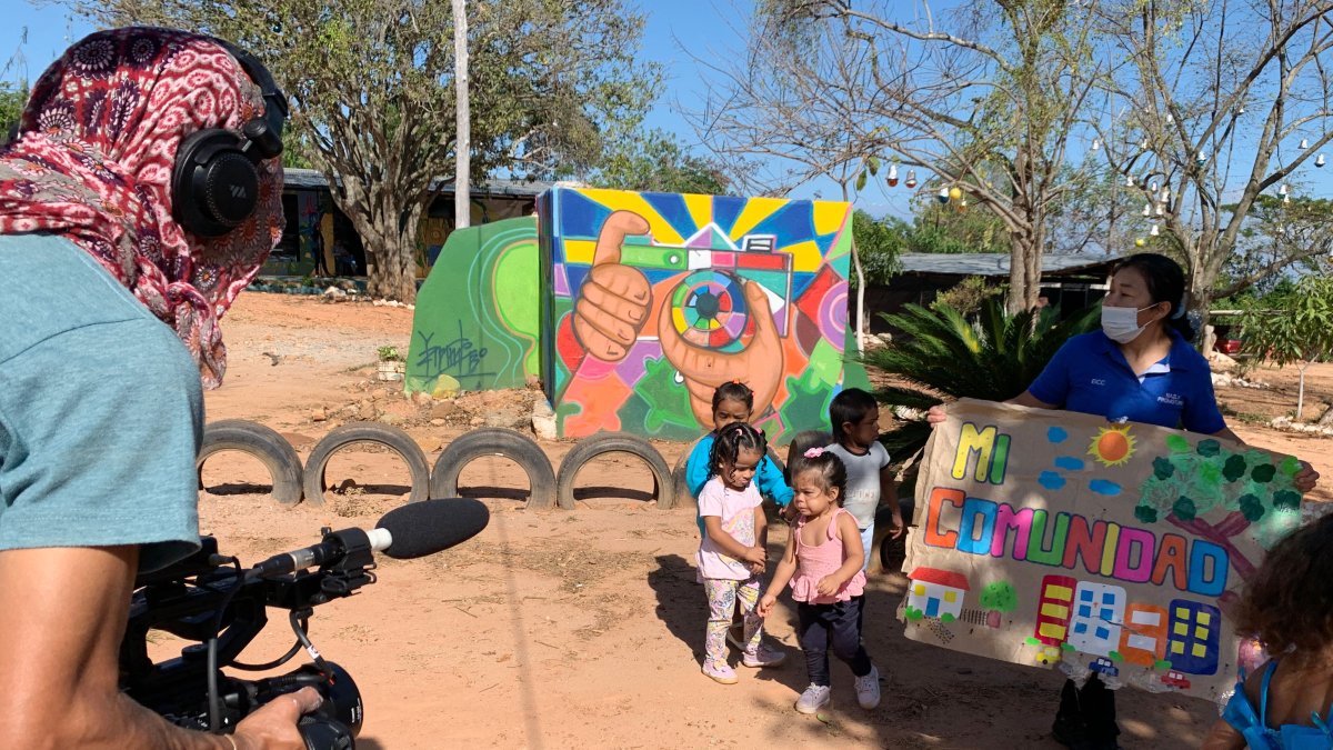 La grabación de la serie Somos Historias, en zona rural de Tierra Grata, departamento de Cesár