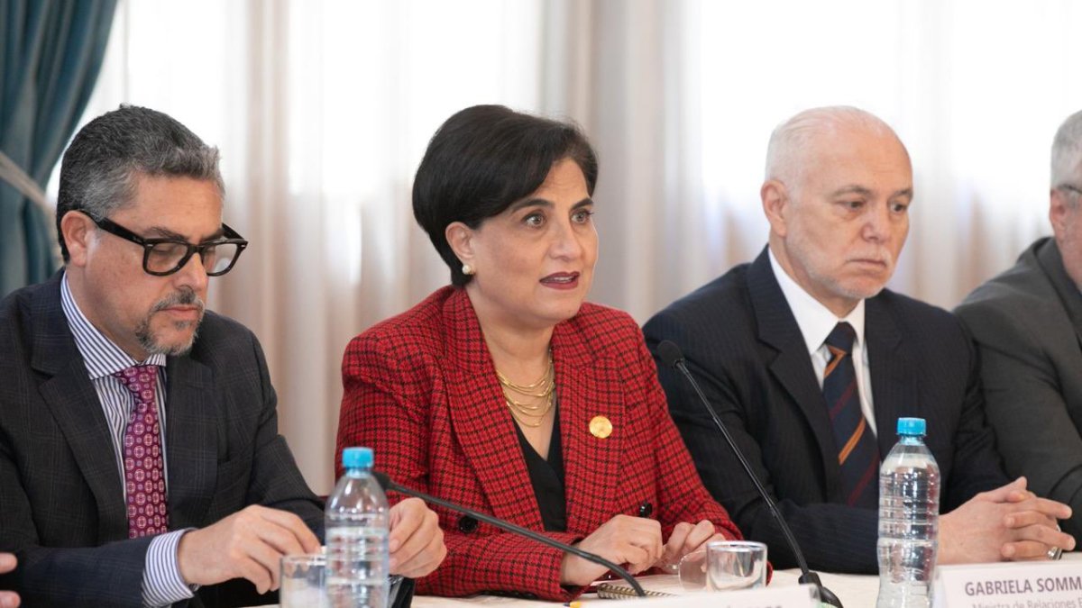 La ministra de Relaciones Exteriores de Ecuador, la canciller Gabriela Sommerfeld.