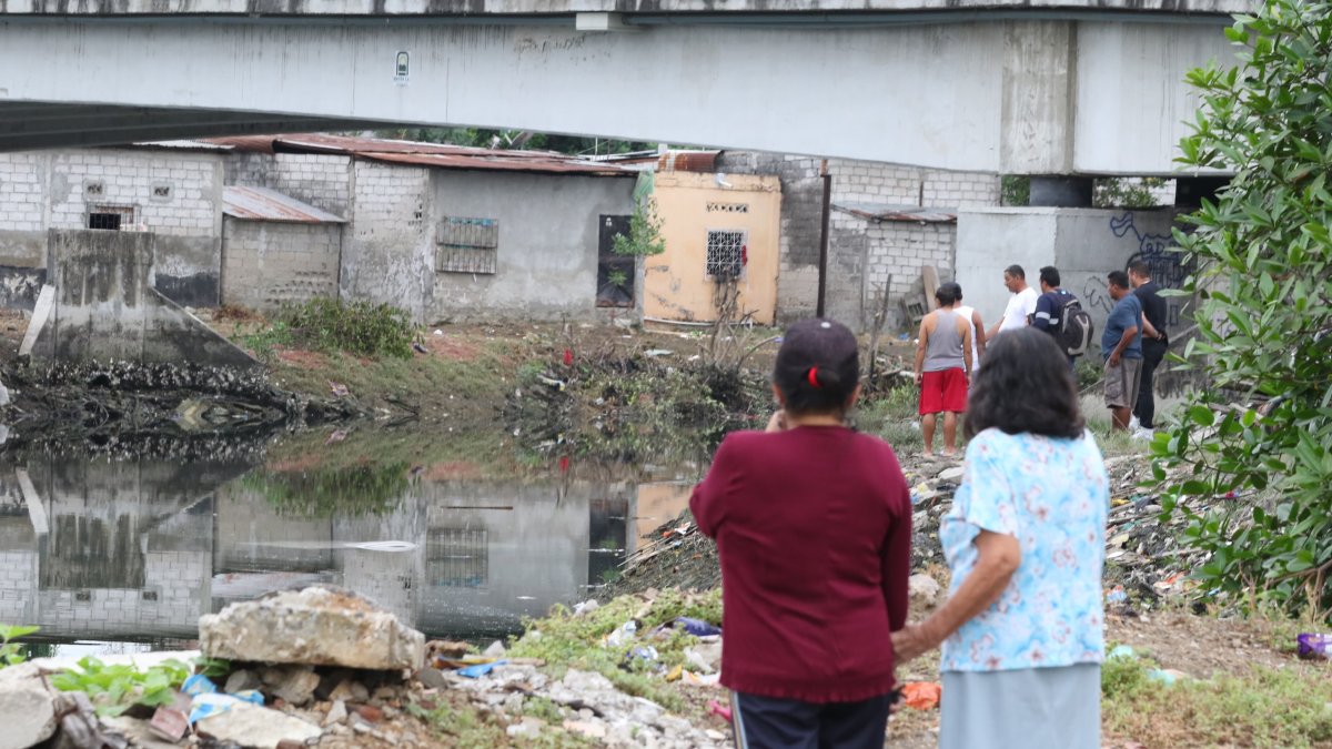 Lugar en donde cayó la camioneta.