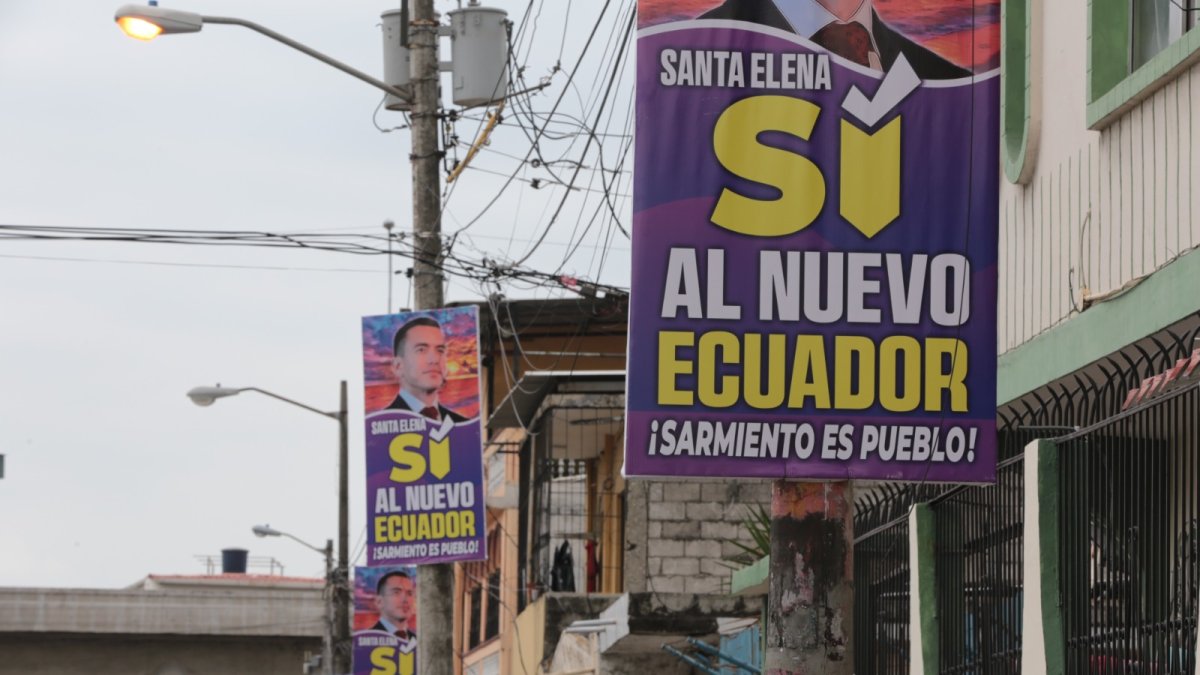 Campaña. El careto sonriente del presidente de la República fue el tema de la consulta. Las preguntas quedaron en segundo plano.