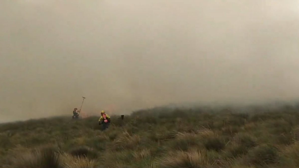Bomberos lograron controlar las llamas que afectó el pajonal