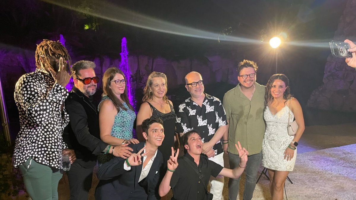 Delegación de Ecuador con Juan Carlos Arciniegas.